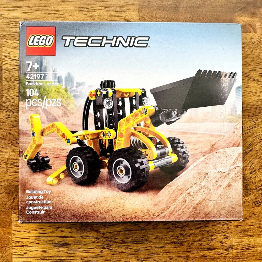Lego Technic 42197 Backhoe Loader 104pc Construction Toy Building Kit Yellow